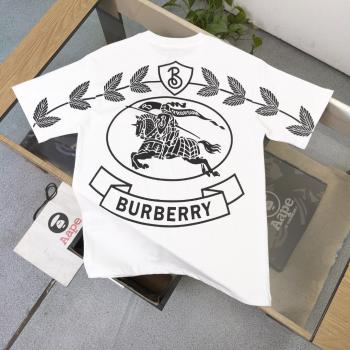 2023春夏新款Burberry巴寶莉大幅戰馬logo圖案3D立體字母印花休...