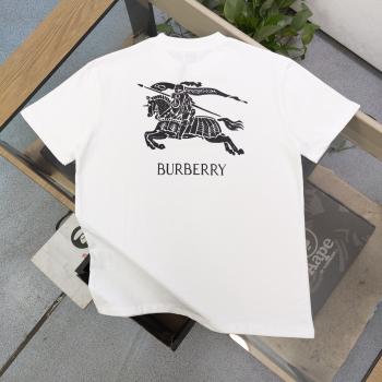 2023夏季新款Burberry巴寶莉經典後背戰馬圖案大logo字母印花休閒...