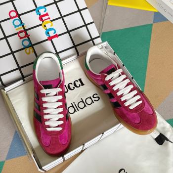 Adidas/GUCCI三葉草/古馳跨界聯名款 德訓鞋 情侶款 休閒運動 板...