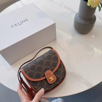 Celine/賽琳     新款老花 小迷你馬鞍包